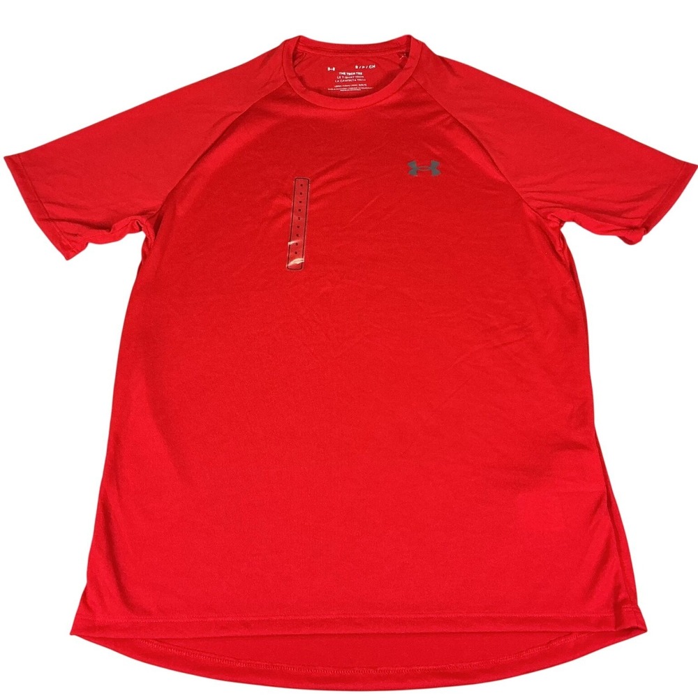 Under Armour Tech Tee Red Short‎ Sleeve Athletic Shirt Mens Small NWT